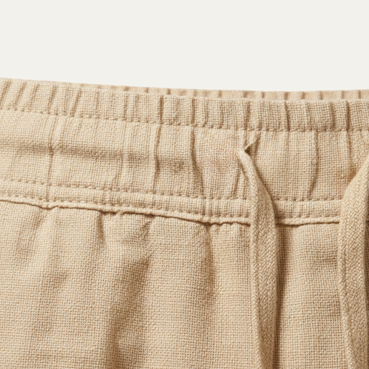 Linen Summer Drawstring Shorts Men