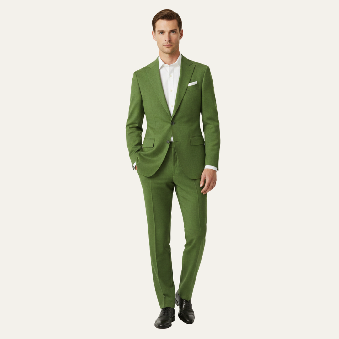 The Geneva Men’s Trendy Linen Suit Set – Blazer & Pants