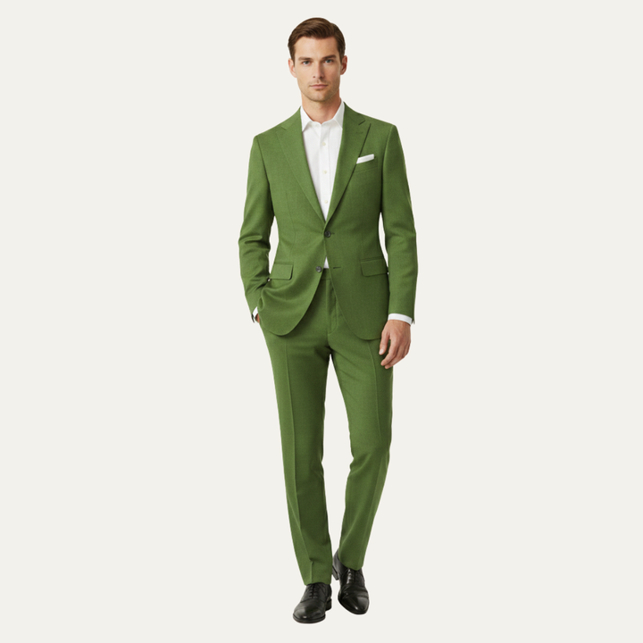 The Geneva Men’s Trendy Linen Suit Set – Blazer & Pants