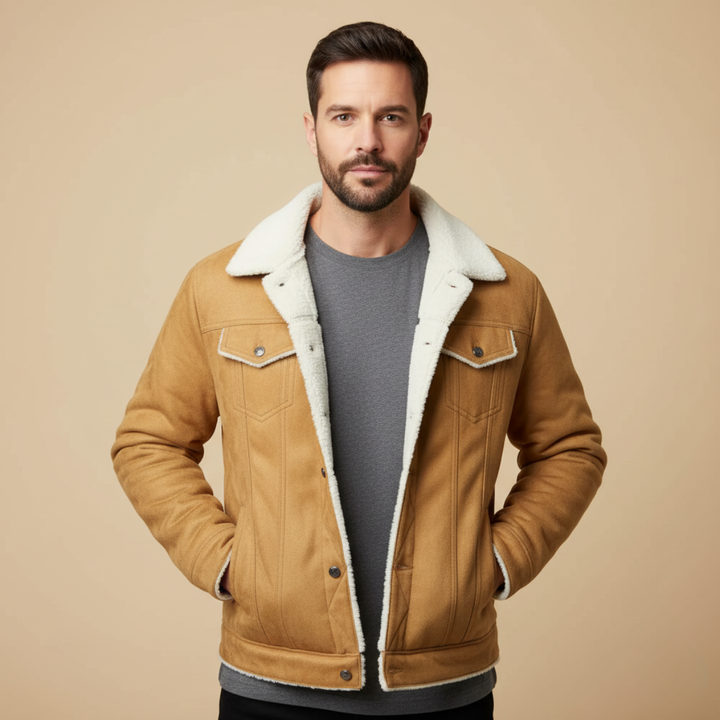 The Quebec Fleece Lined Faux Leather Jacket for Men
