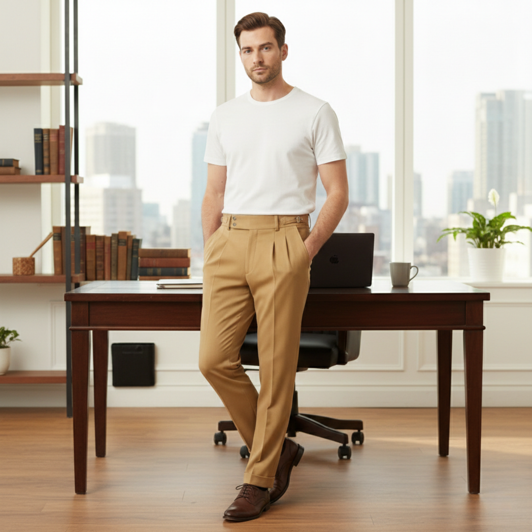 The Waterfall Ridge Men’s Classic Slim Fit Business Suit Pants