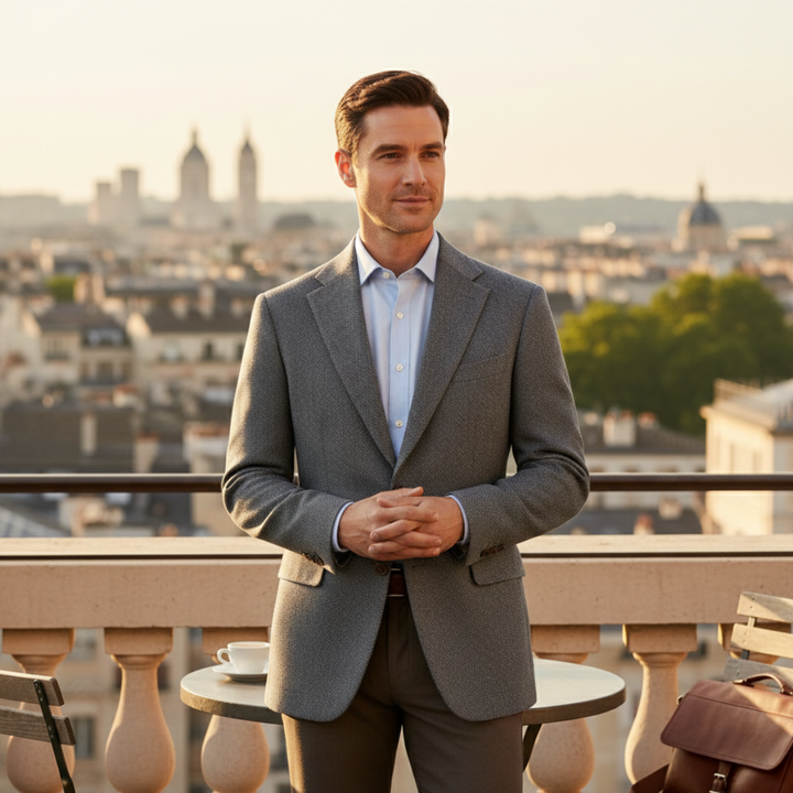 The Normandy Men’s Classic Tailored Single Breasted Blazer Jacket