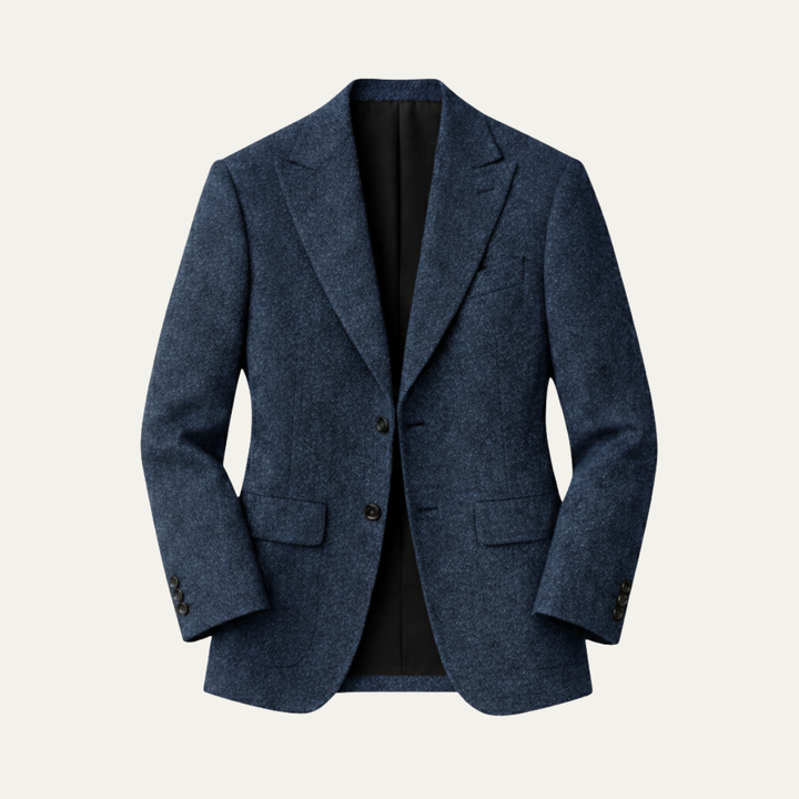 The Milan Men’s Tailored Tweed Fishbone Blazer Jacket