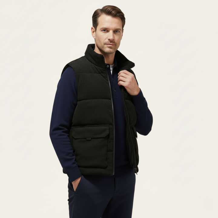 The Penzance Men's Corduroy Lighweight Quilted Vest