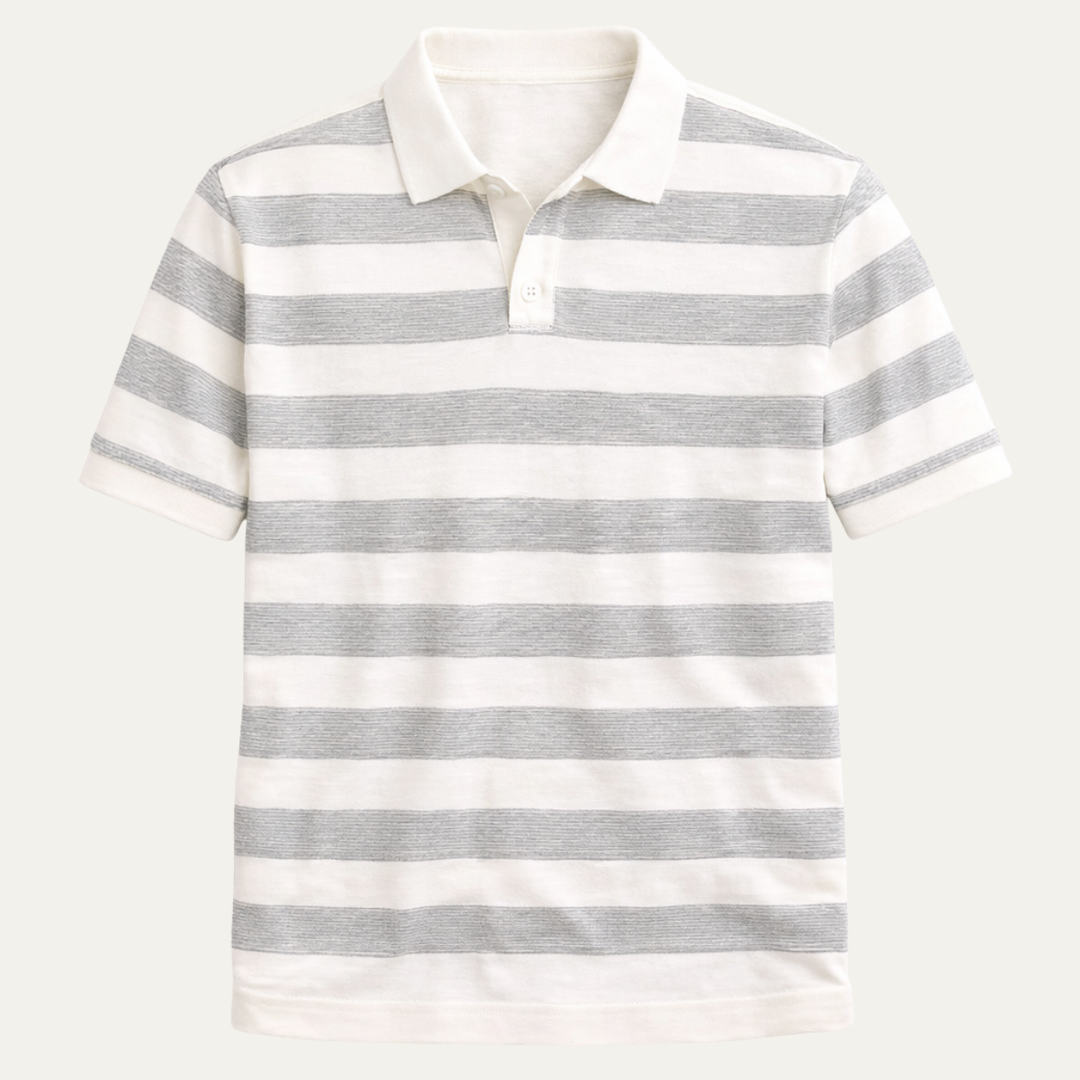 The Varese Men’s Short Sleeve Striped Polo