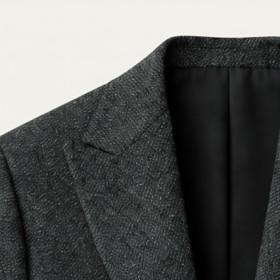 The Milan Men’s Tailored Tweed Fishbone Blazer Jacket