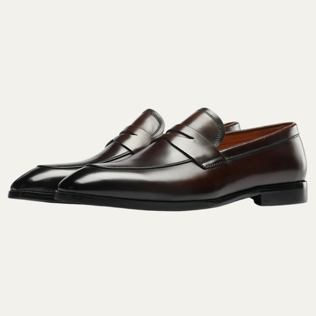 The Fairwood Ridge Men’s Calf Leather Slip On Dress Loafers