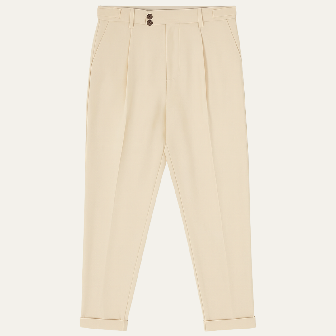 The Dromana Men’s Tailored Smart Slim Fit Pleated Dress Pants