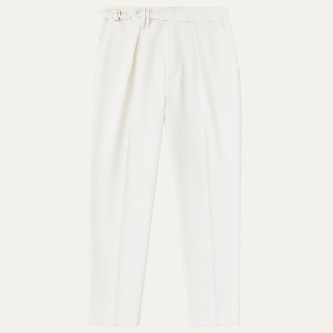 The Burleigh Men’s Tailored Slim Fit Pleated Casual Dress Pants