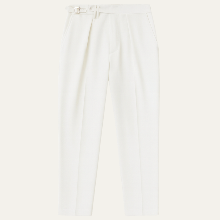 The Burleigh Men’s Tailored Slim Fit Pleated Casual Dress Pants