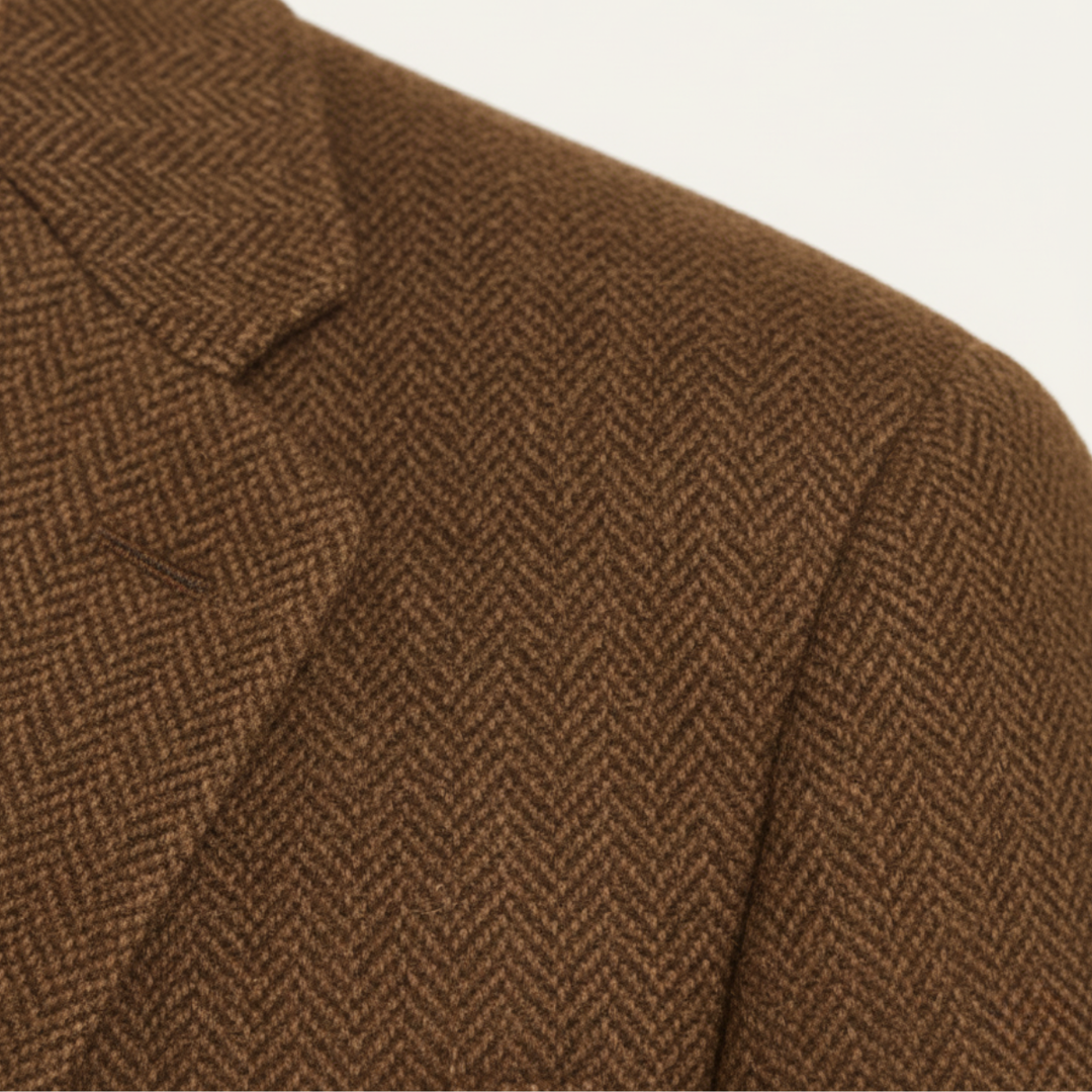 The Berwick Men’s Brown Smart Casual Tweed Blazer