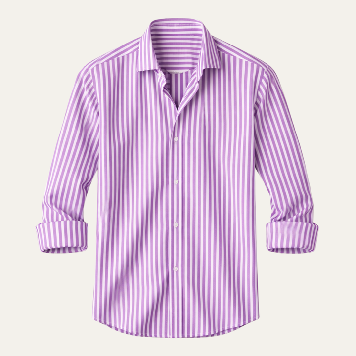 The Buckhead Men’s Lightweight Smart Fit Striped Linen Shirt