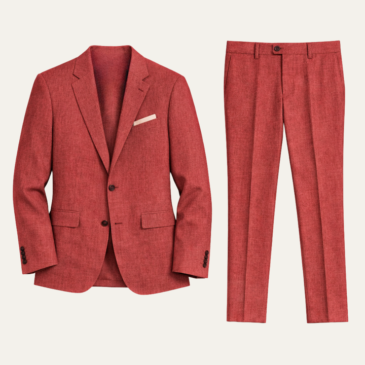 The Elmcrest Men’s Classic Linen 2 Piece Set – Blazer & Pants