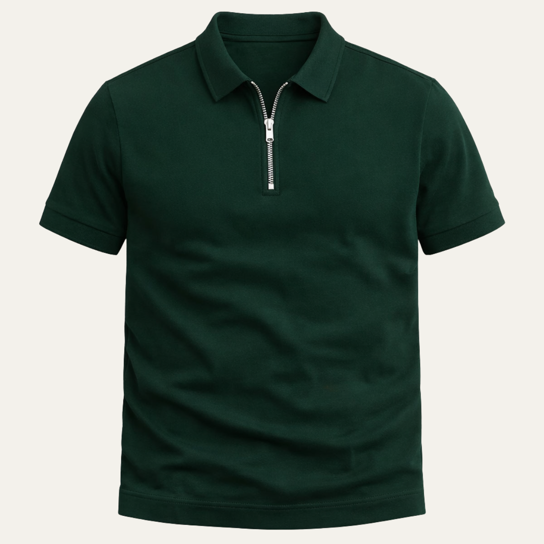 The Palazzolo Men's Short Sleeve Zip Polo