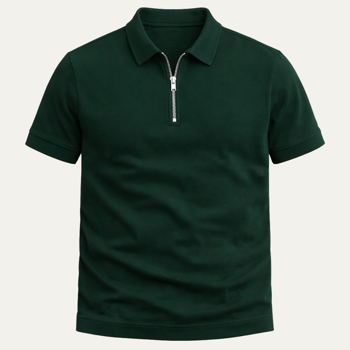 The Palazzolo Men's Short Sleeve Zip Polo