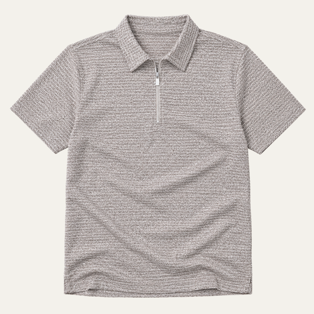 The Ravenswood Men’s Waffle Knit Half Zip Polo Shirt