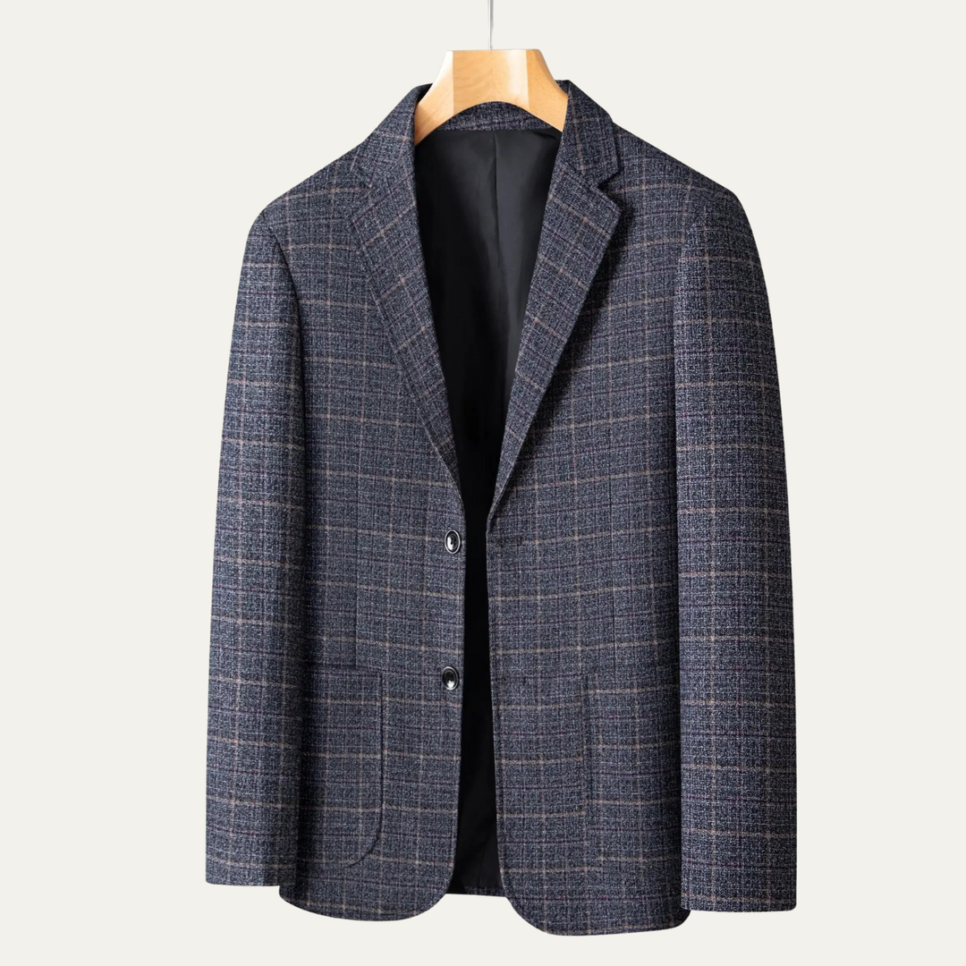 The Durham Men’s Plaid Striped Business Casual Work Jacket