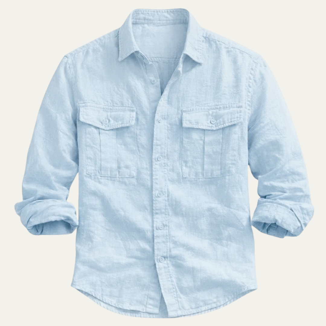 The Brera Men’s Casual Cotton Summer Linen Shirt