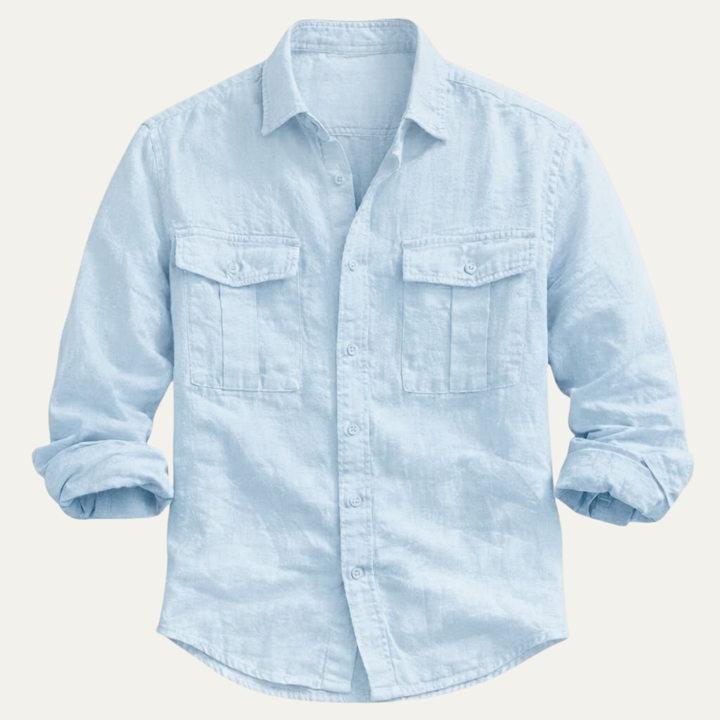 The Brera Men’s Casual Cotton Summer Linen Shirt