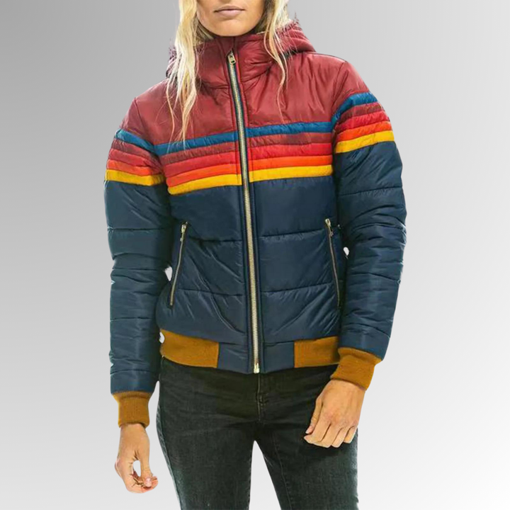 Women's Waterproof Jacket with Hood and Stylish Fit