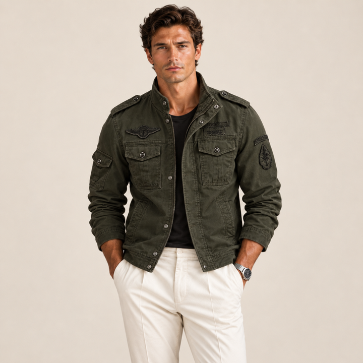 The Siena Men's Casual Army Military Cargo Jacket