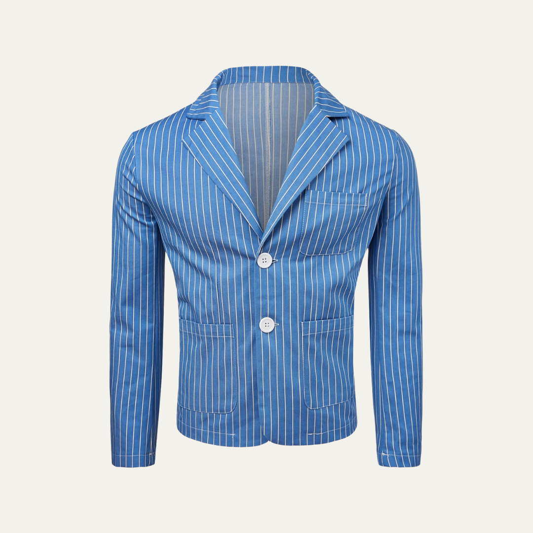 The Orvieto Men’s Striped Lightweight Linen Blend Blazer