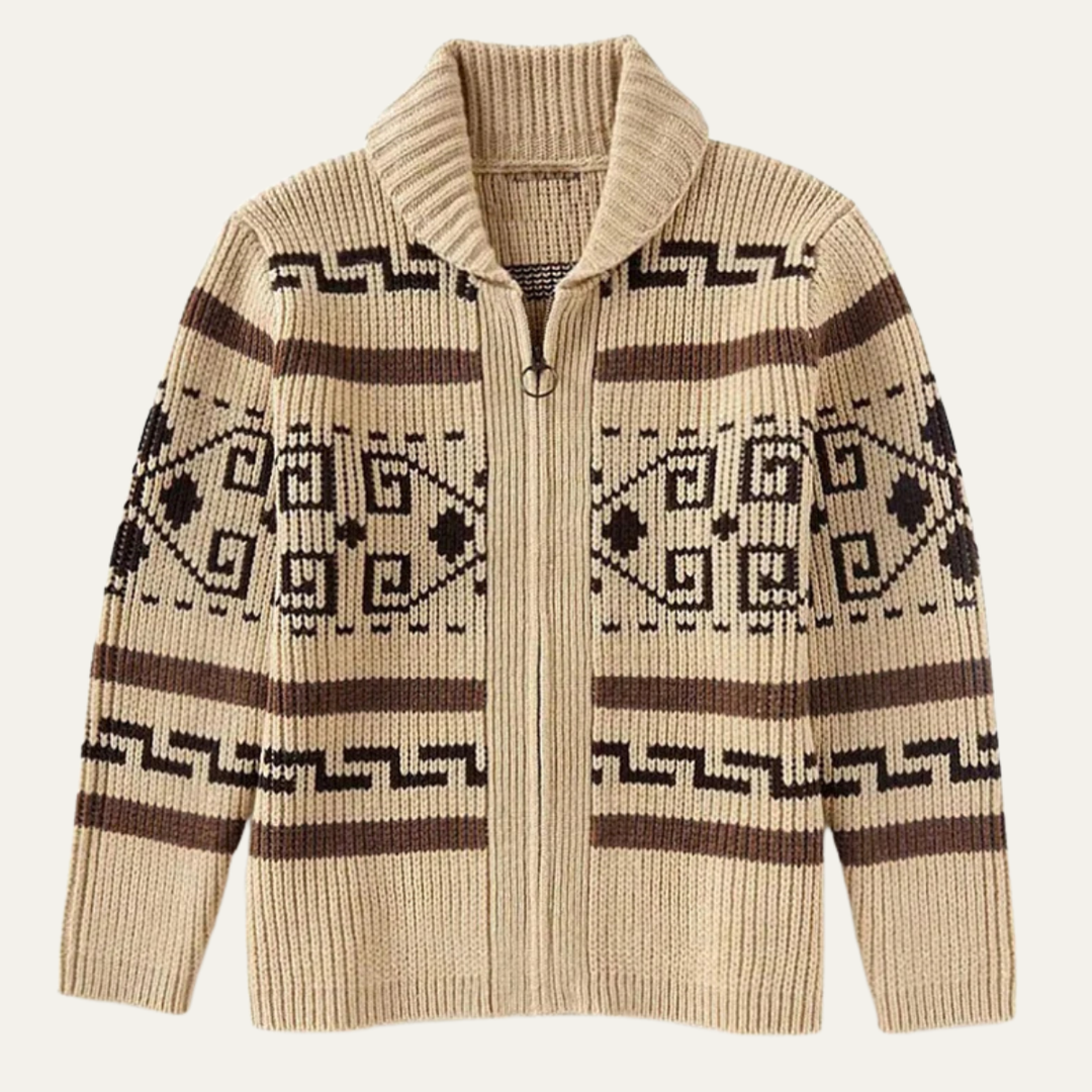 The Serravalle Men’s Button Up Knit Cashmere Shawl Collar Cardigan