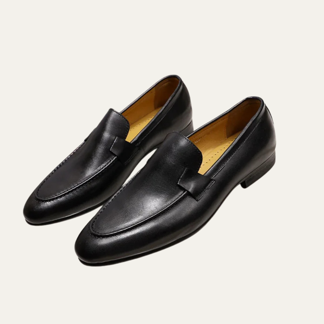 The Redstone Ridge Men's Handmade Business Leather Dress Loafers