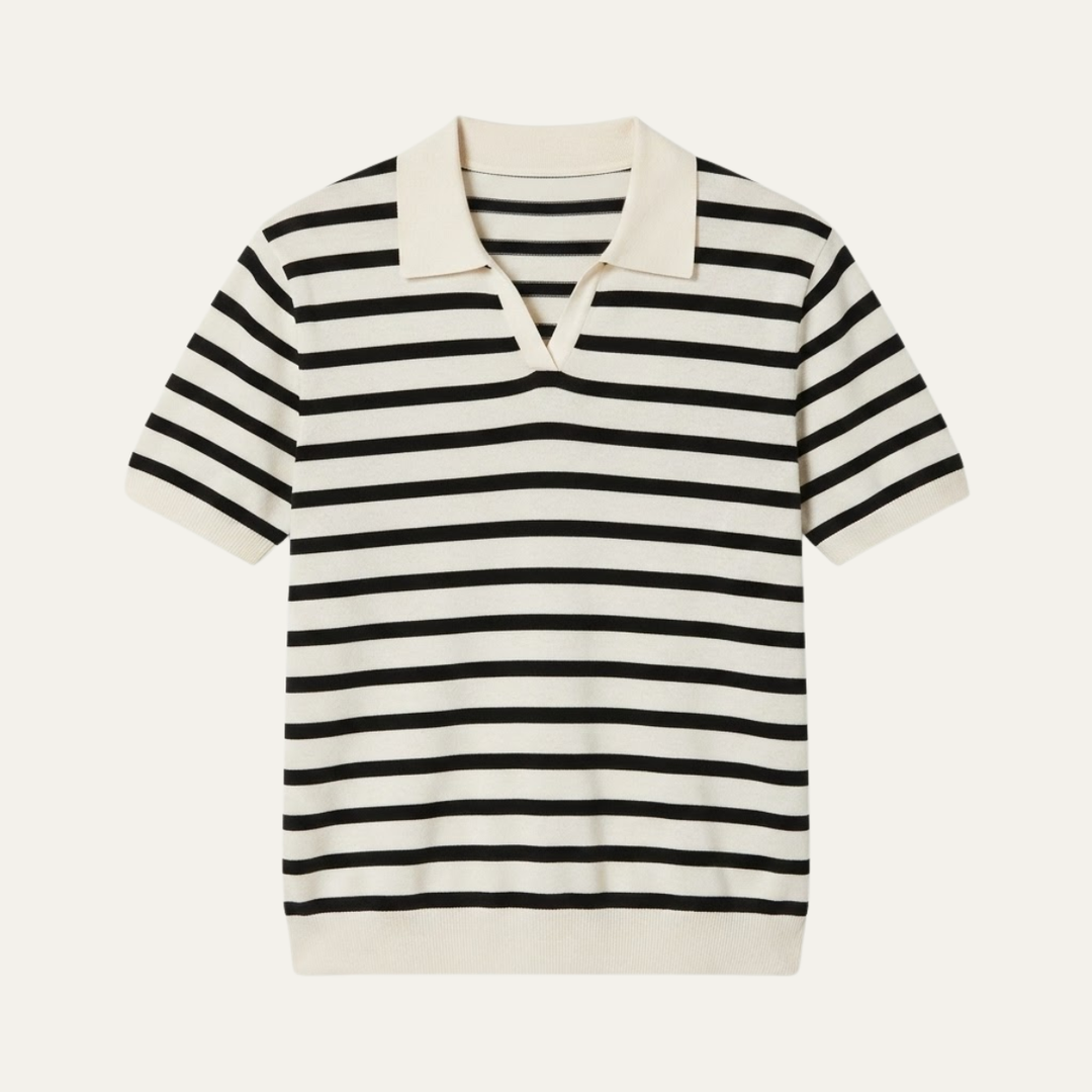 The Barangaroo Men’s Short Sleeve Knitted Polo Shirt Solid Color Breathable Top