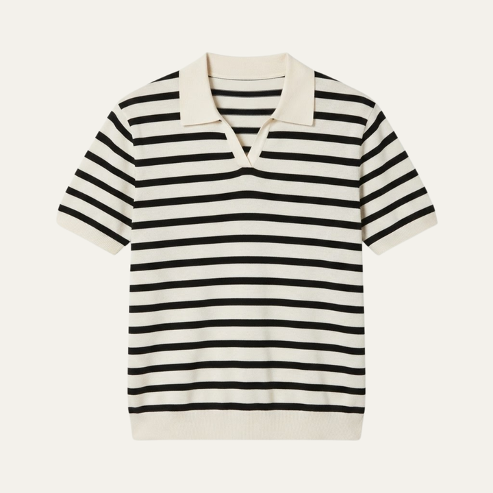 The Barangaroo Men’s Short Sleeve Knitted Polo Shirt Solid Color Breathable Top