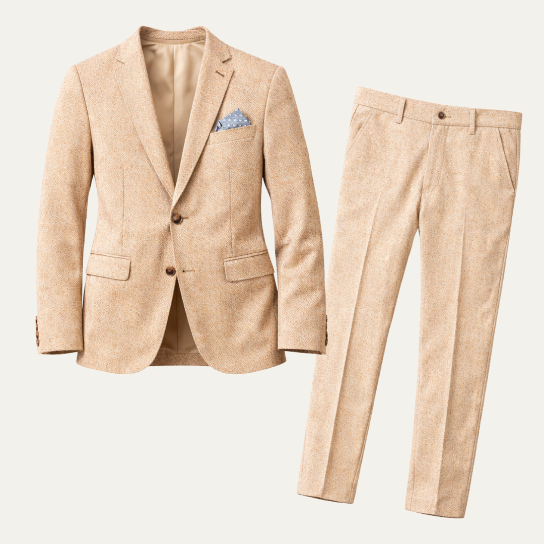 The Crestview Men’s Elegant Linen Blazer & Pants Set