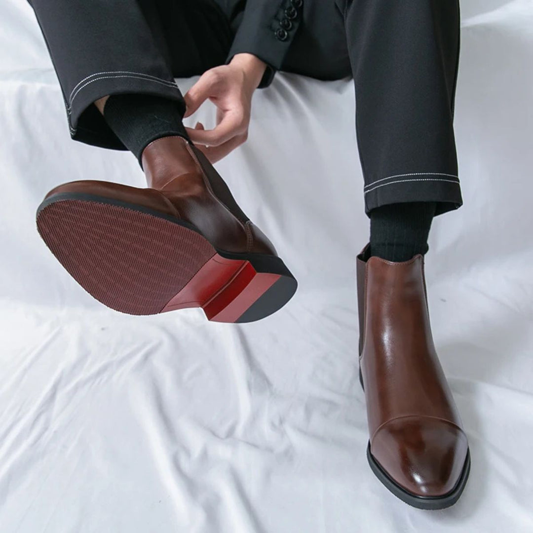 The Savile Row Faux Leather Chelsea Boots for Men