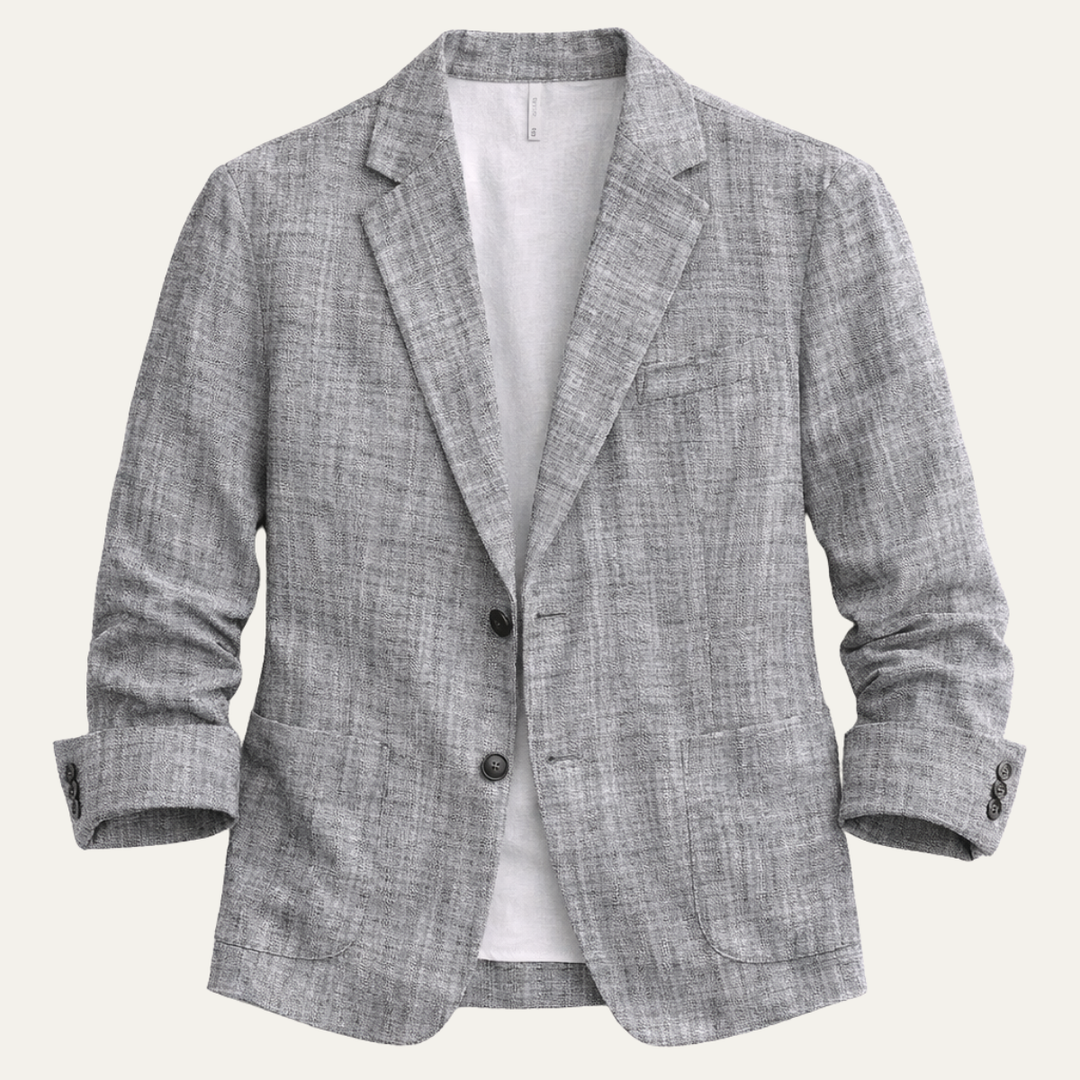 The Spoleto Men’s Relaxed Fit Textured Lightweight Casual Blazer