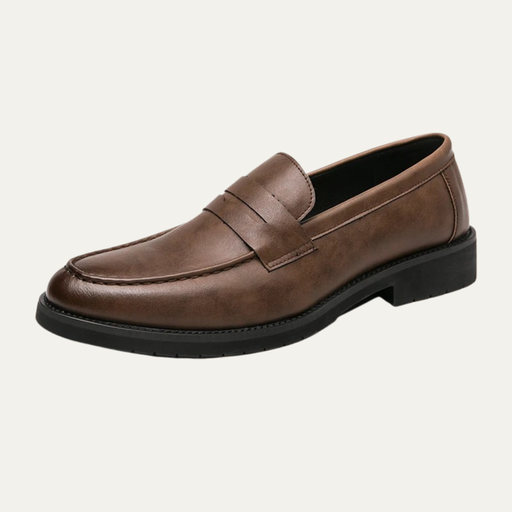 The Crestfield Men’s Soft Leather Slip On Business Loafers