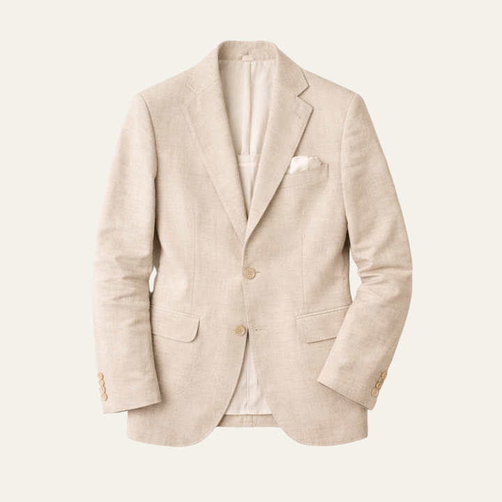 The Parkwood Men's Slim Fit Notch Lapel Single Breasted Summer Blazer