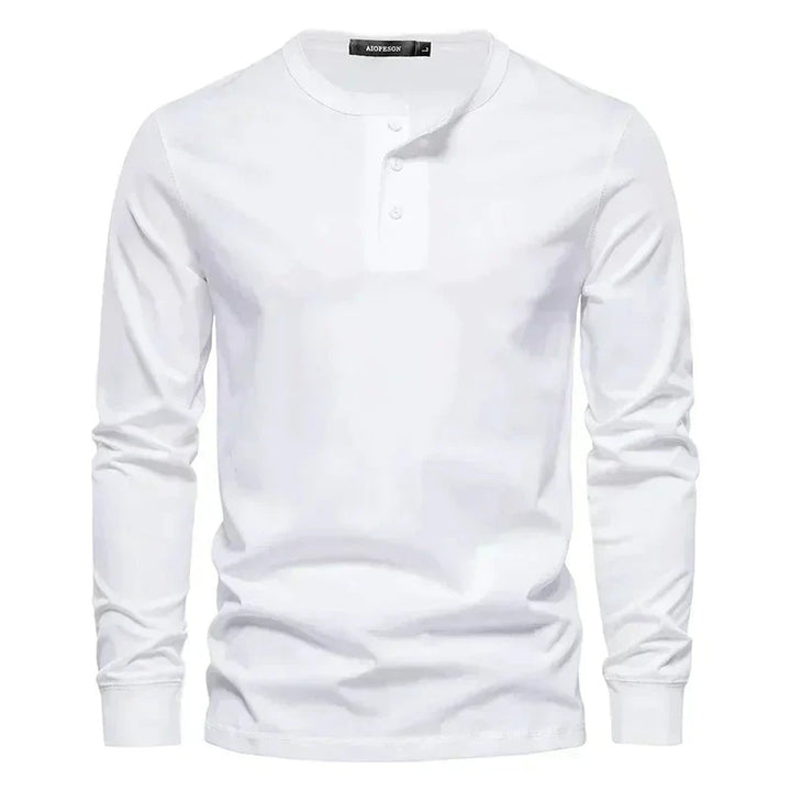 The Venice Men's Casual Button Neck Cotton Tee