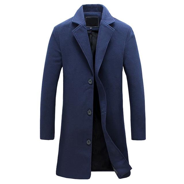 Men's Classic Long Windproof Coat