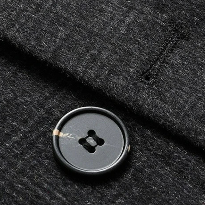 Men's Wool Blend Overcoat Charcoal Down Insulated