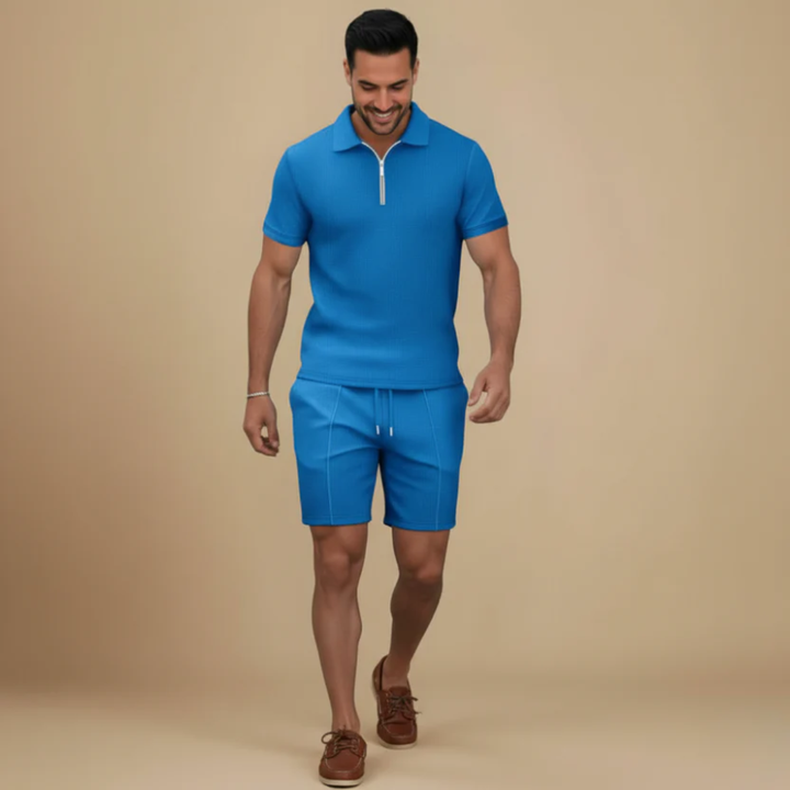 The Novi Men's Polo and Shorts Summer Set