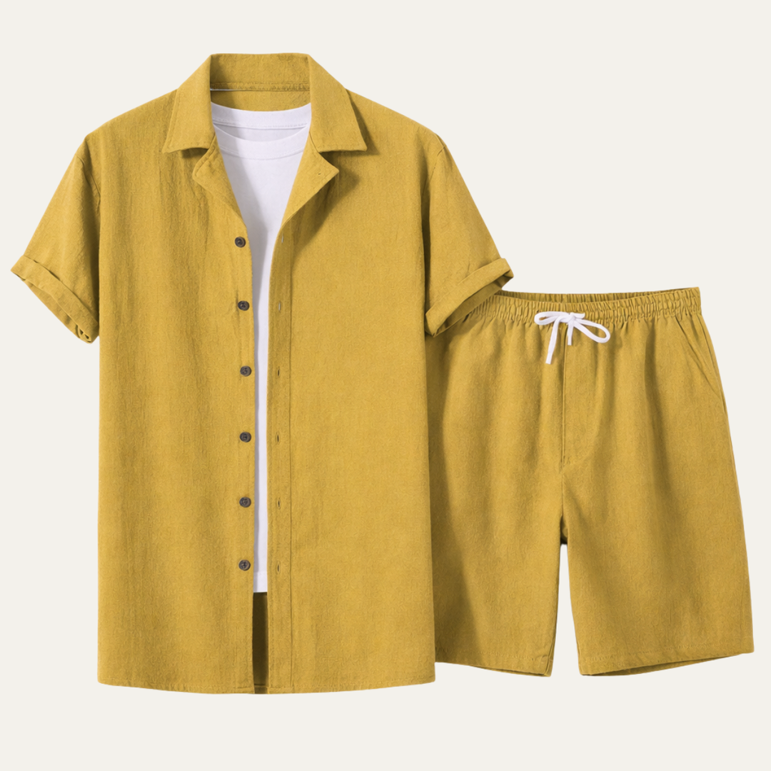 The Stonefield Ridge Men’s Summer Co Ord Set – Shirt & Shorts