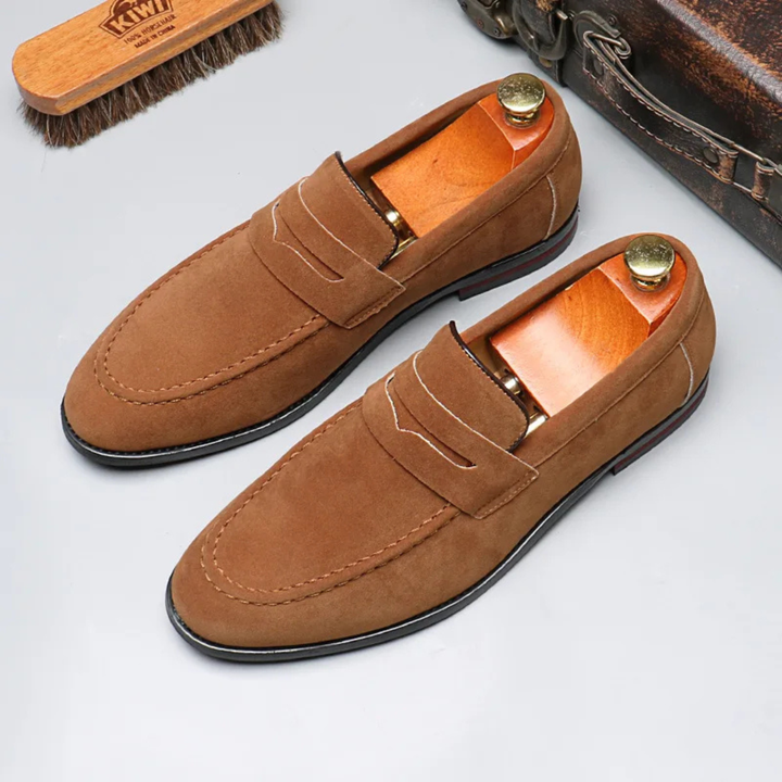 The Belmont Park Men’s Suede Slip On Casual Loafers