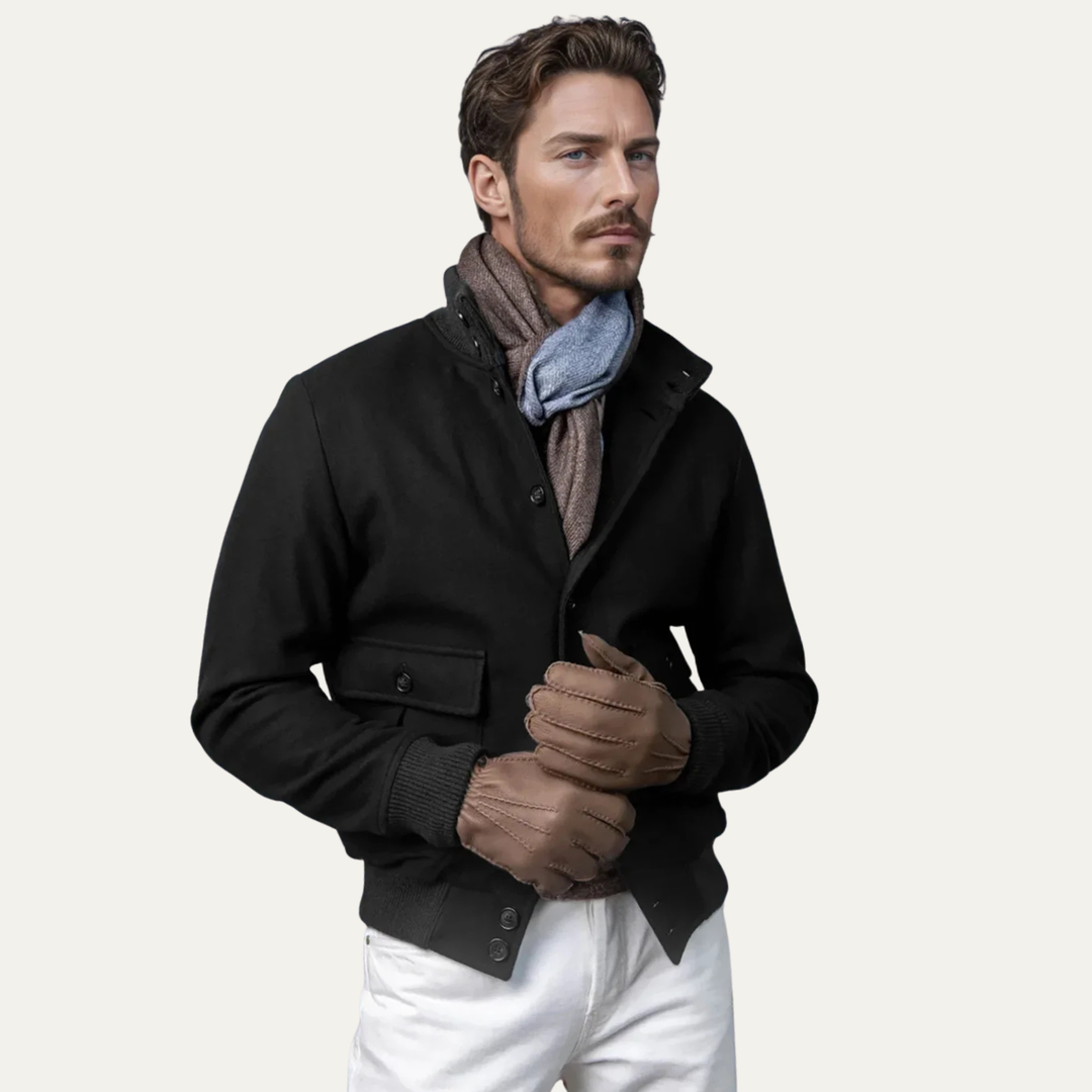 The Civitanova Men’s Ribbed Collar Multi Pocket Blazer