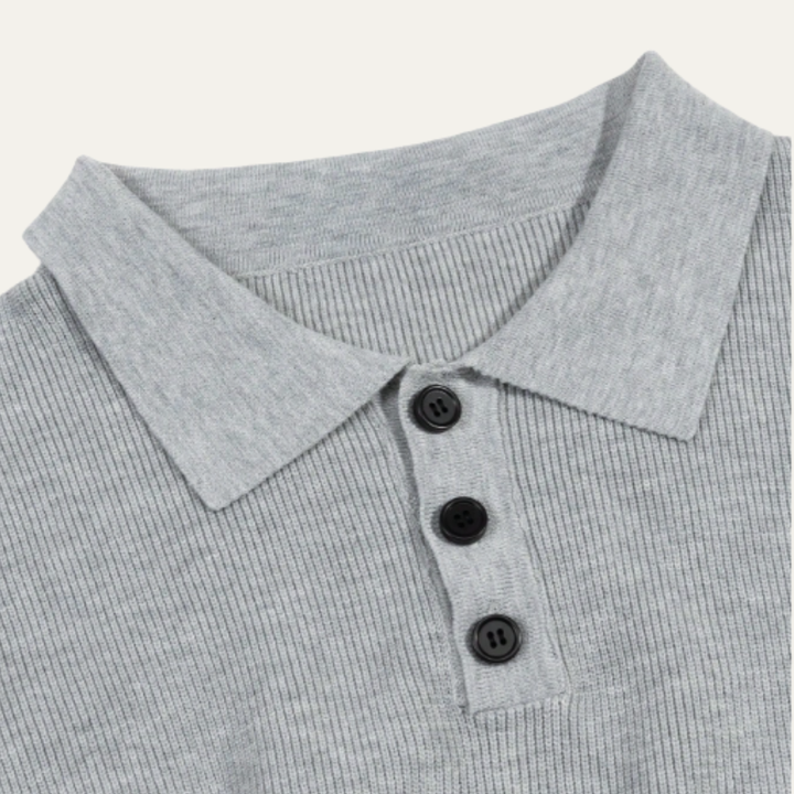 The Surry Hills Men’s Casual Solid Color Knitted Polo Shirt