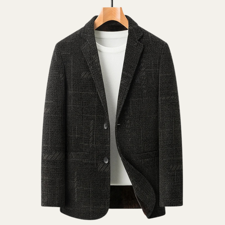 The Cornwall Men’s Slim Fit Checked Business Casual Work Jacket