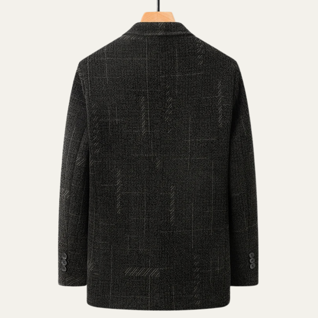 The Cornwall Men’s Slim Fit Checked Business Casual Work Jacket