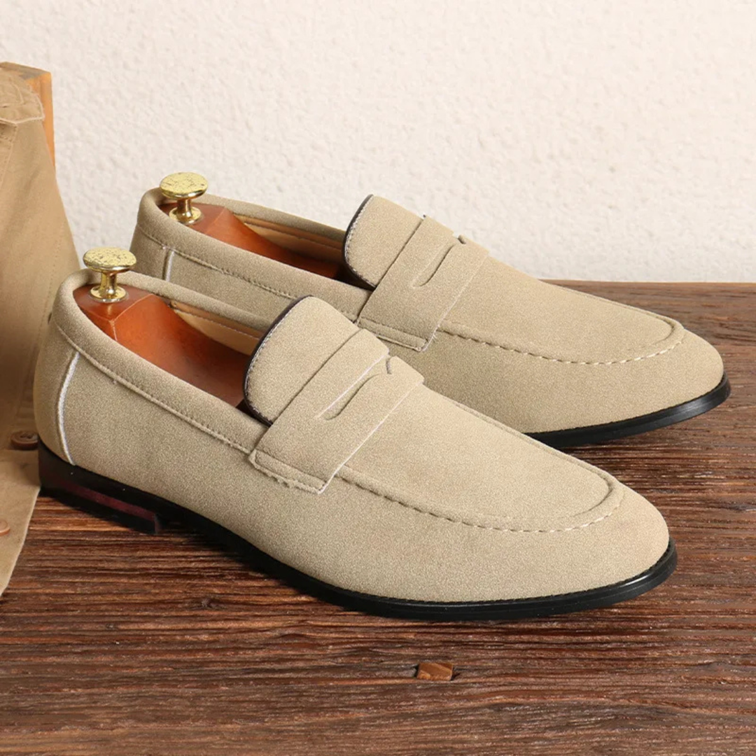 The Belmont Park Men’s Suede Slip On Casual Loafers