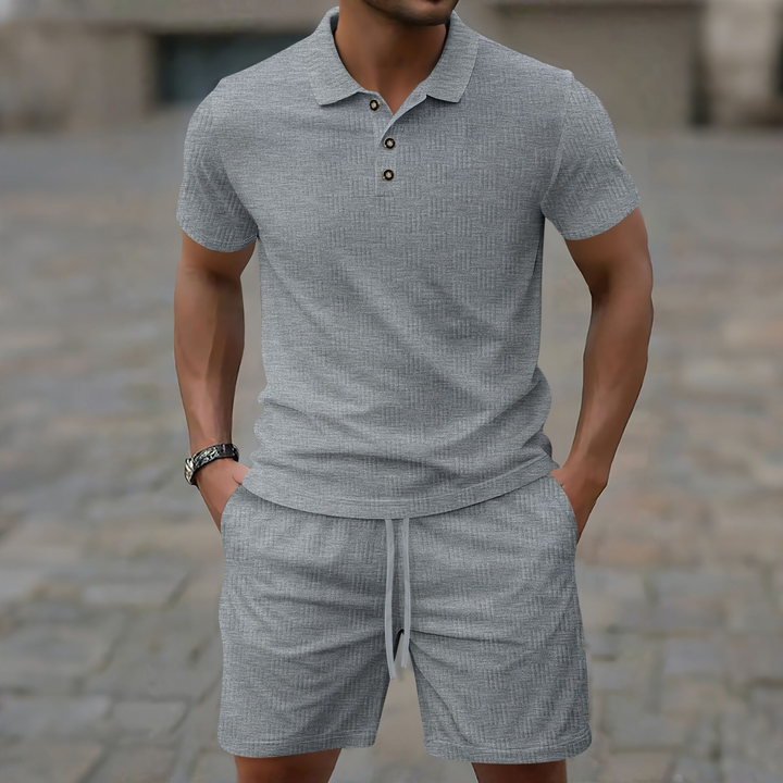 The Elwood Men’s Casual Polo Shirt and Shorts Set – Summer Two Piece Outfit