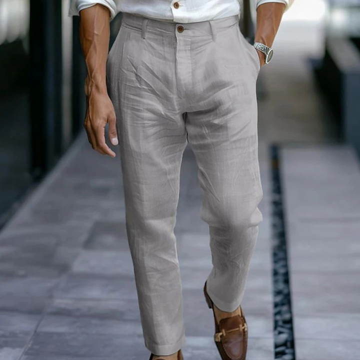The Stonehaven Men's Ankle Length Casual Beach Pants with Pockets