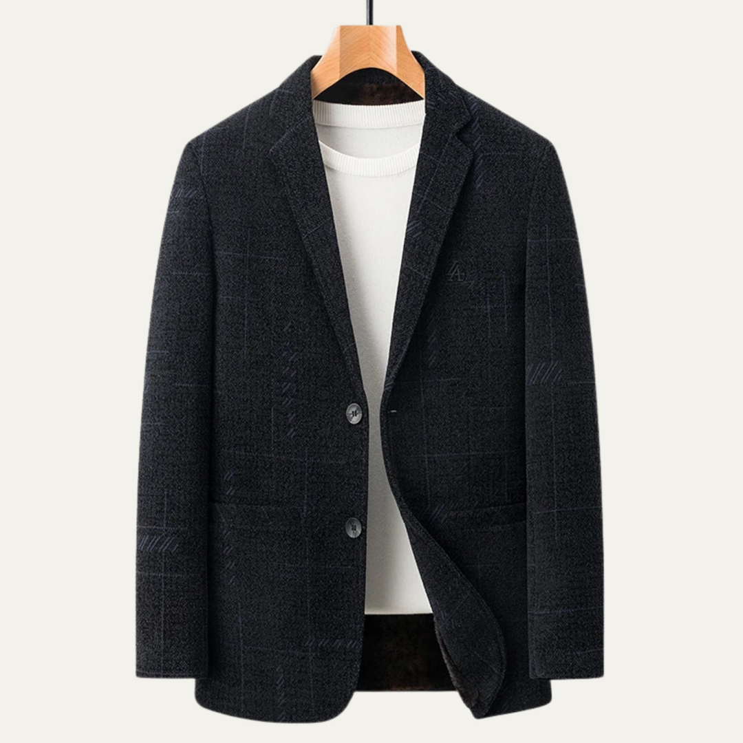 The Cornwall Men’s Slim Fit Checked Business Casual Work Jacket