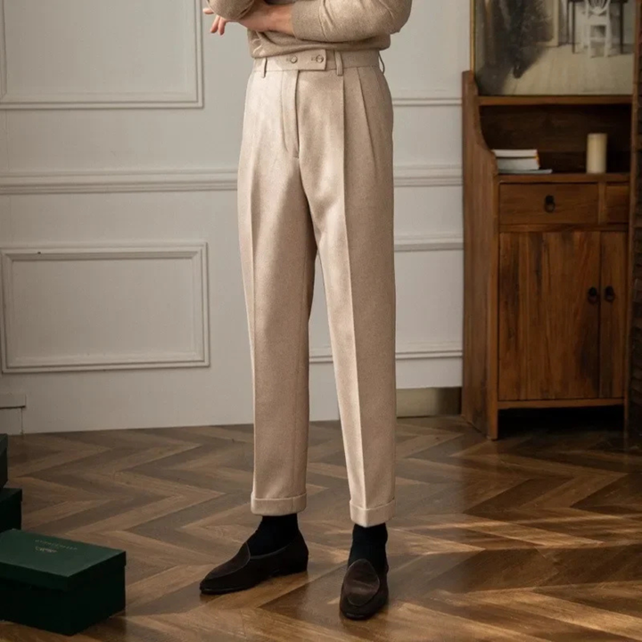 The Camogli Men’s Casual Tailored Pleated Pants